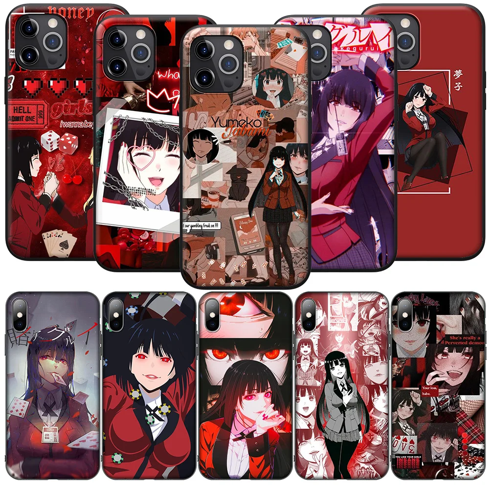 Kakegurui Yumeko Anime New High-End Soft Case for iPhone 12 11 X XS XR Pro Max 6 6s Plus SE