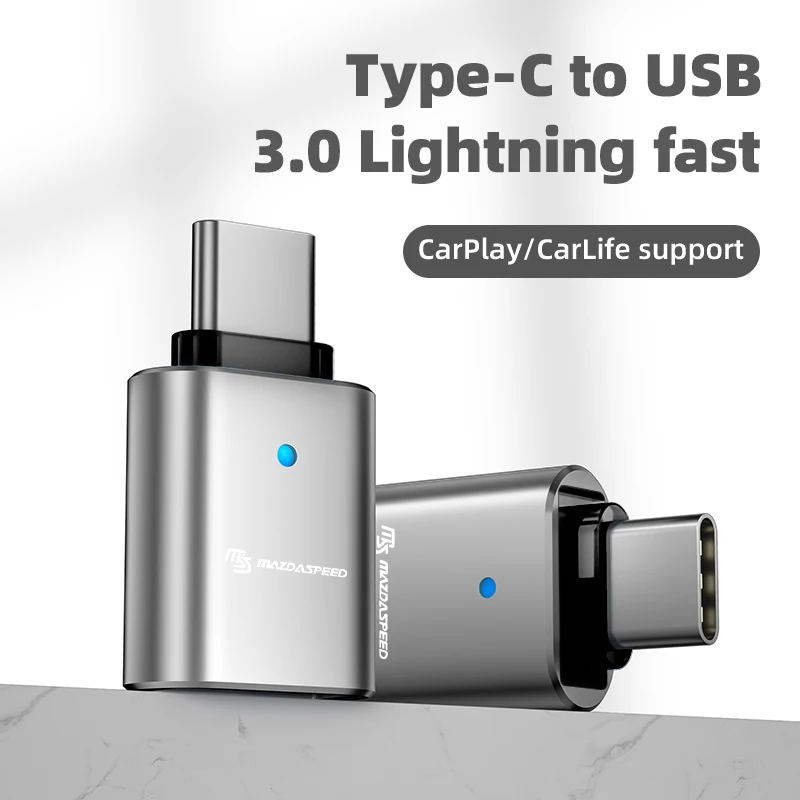 Автомобильные адаптеры освещения Type-C к USB 3.0 для Mazda 3 6 2 5 Axela Atenza Demio CX3 CX5 MX3 MX5 Speed MPE MS