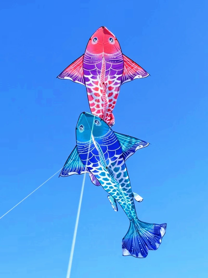 free shipping new fish kites giant kites for adults professional winds kites ripstop fabric Kite flying Outdoor toys koi fish images - 6
