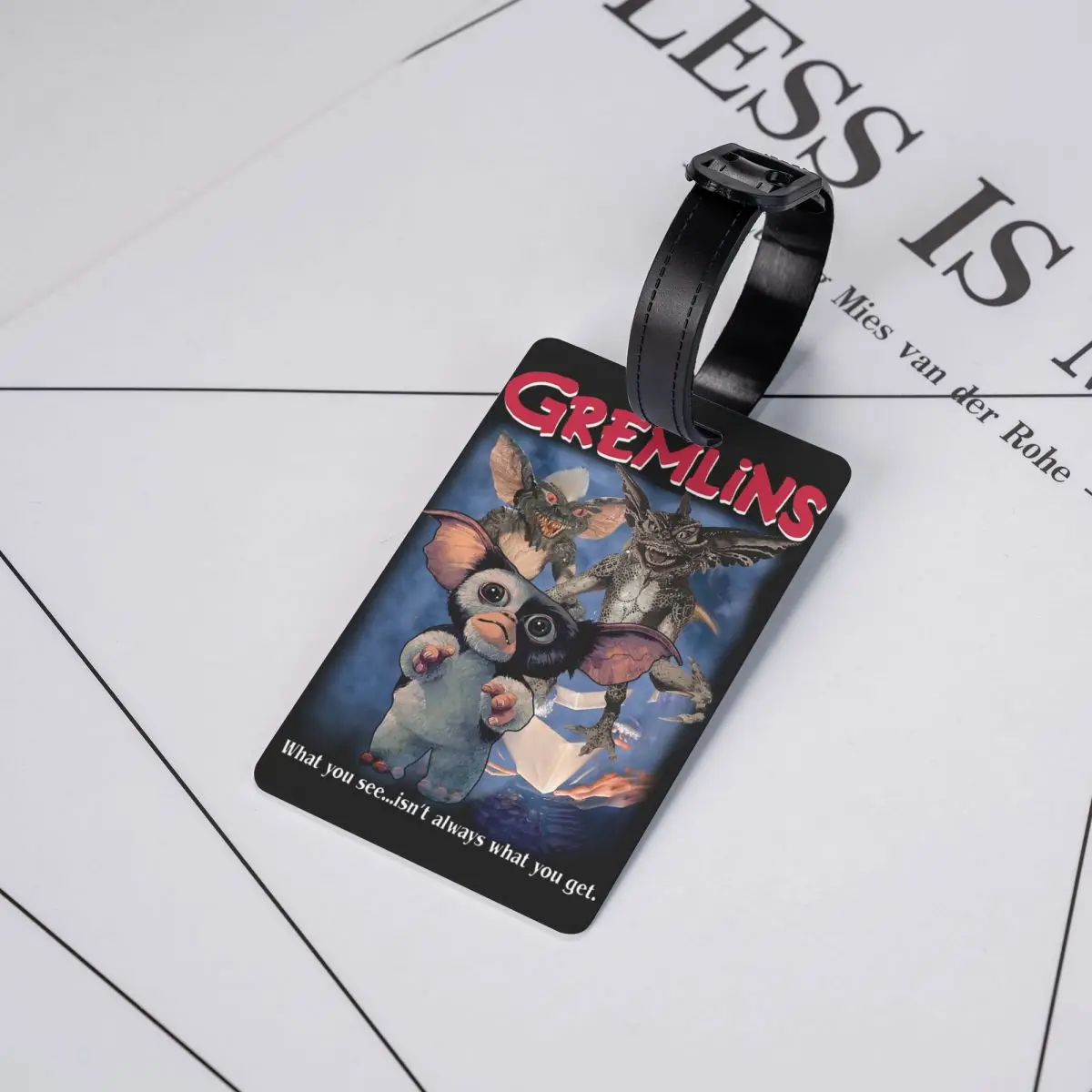 Custom Gremlinss Mogwai Luggage Tags for Suitcases Funny 80s Movie Gizmo Monster Baggage Privacy Cover ID Label