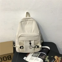 2022 fashion shoulders bag unisex laptop schoolbag waterproof nylon casual traveck solid color college student backpack
