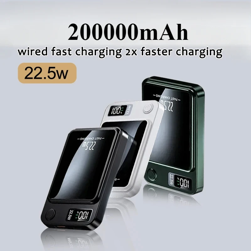 100000 Магнитное беспроводное зарядное устройство Qi mAh портативное 22 5 Вт быстрая