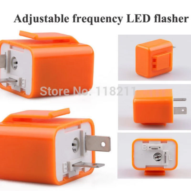 

Указатель поворота для мотоцикла, 12 В, 2 контакта, мигалка для мотоцикла, реле, указатель поворота, Регулируемая частота, светодиодный индика...