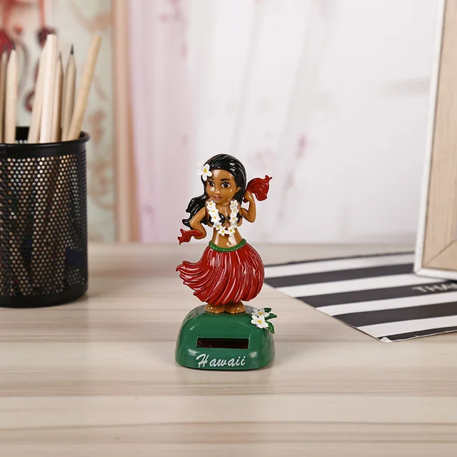 

Танцующая игрушка Hula на солнечной батарее для гавайской девочки, танцующая игрушка, украшение для приборной панели автомобиля с вибрирующей головкой, игрушки, украшения для салона автомобиля, украшения