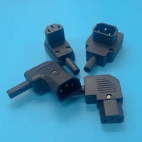 black elbow c13 c14 pdu ups power plug wiring assembly mounting iec connector power cord inline cable ac receptacle 10pcs