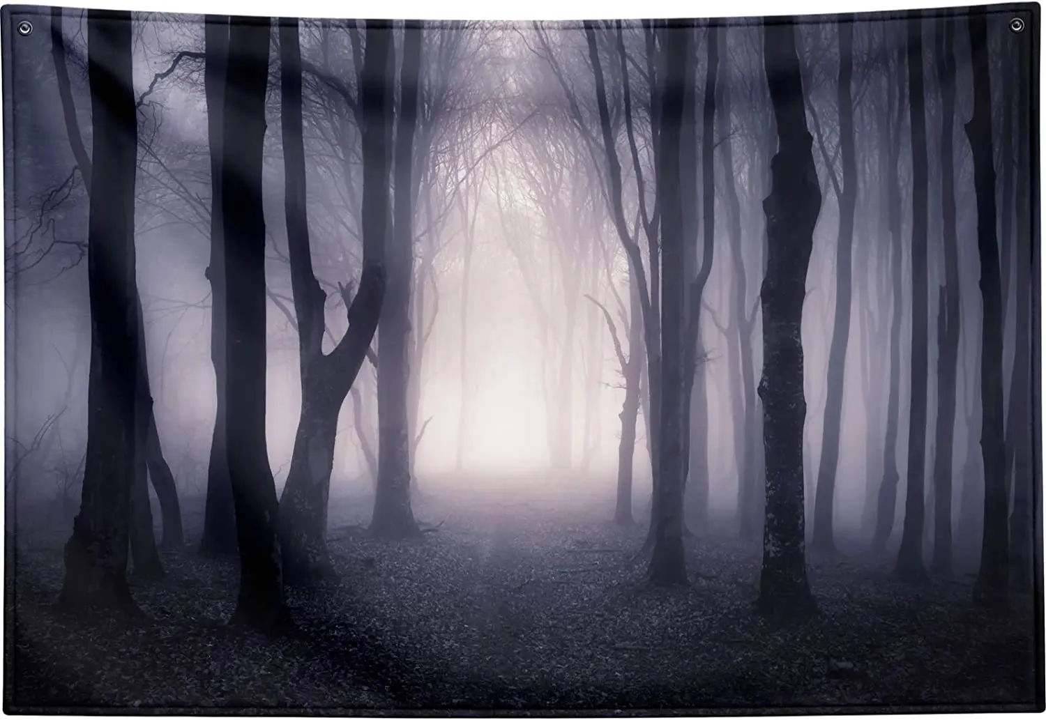

Misty Forest Tapestry Wall Hanging Scary Fantasy Foggy Forest Backdrop Dark Fantasy Woods Landscape Gothic Decor Tapestry