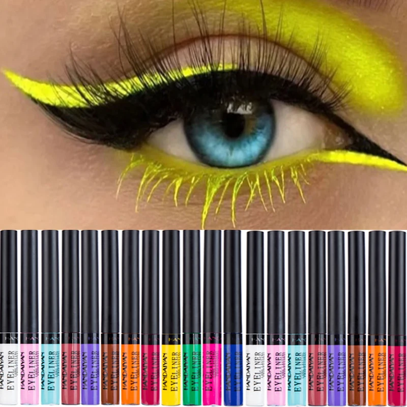 Waterproof Easy To Wear Make Up Matte Eye Liner Blue Red Green White Brown Liquid Eyliner