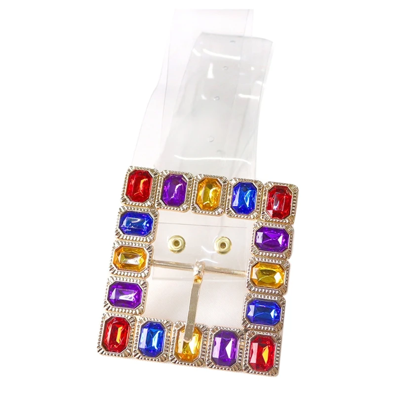

Transparent Wide Belt Rhinestone Belt for Jeans Belts For Women Dresses T8NB