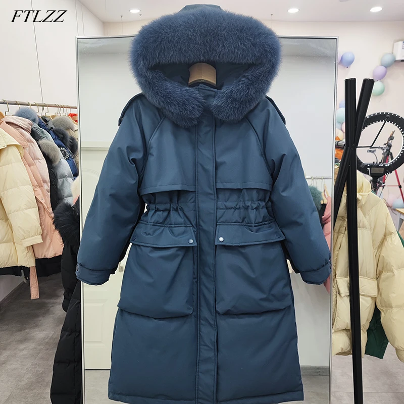 

Зимняя Повседневная парка Ftlzz с большими карманами, модель Jassen 90% года
