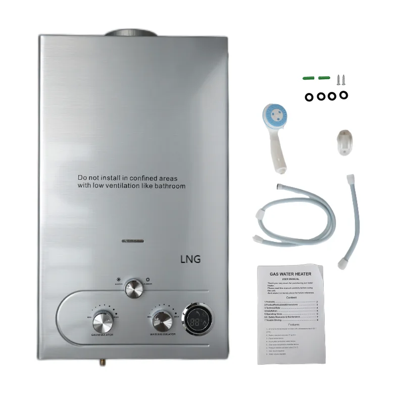 Small size for RV 8L tankless Flue Type Lpg Instant Hot Water Heater Propane Stainless Tankless Wash Shower Boiler