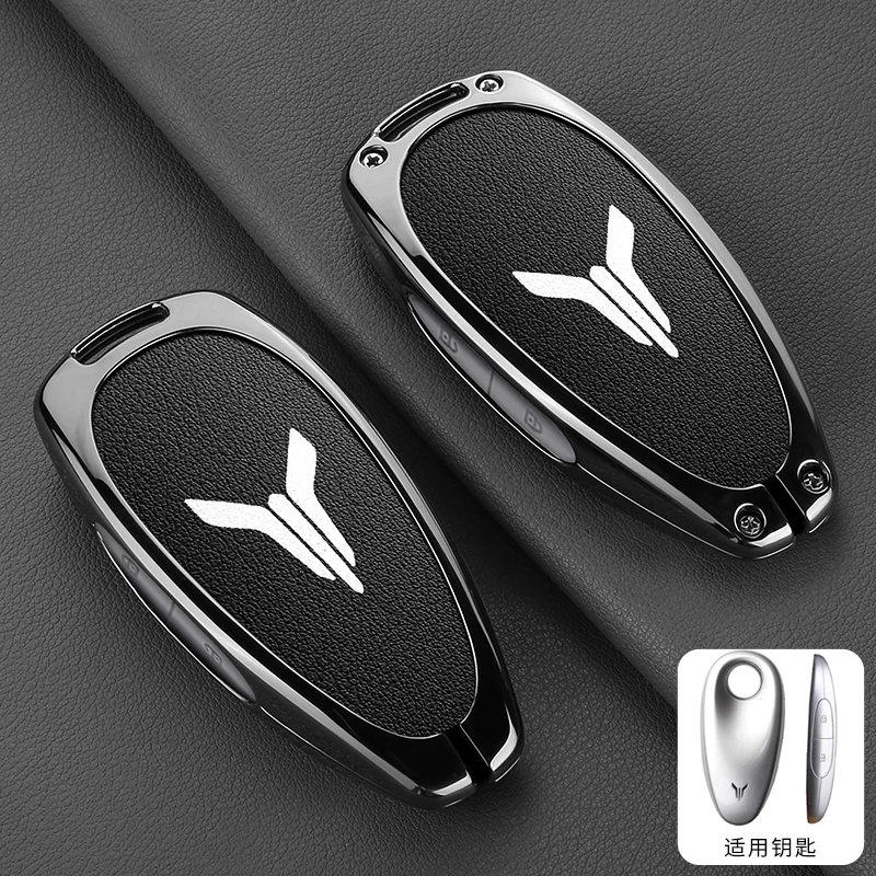 

Кожаный чехол для автомобильного ключа для Voyah Free SUV 2022 2023 2024 2025 Smart Fob Key Защитный корпус Авто украшения Аксессуары для интерьера