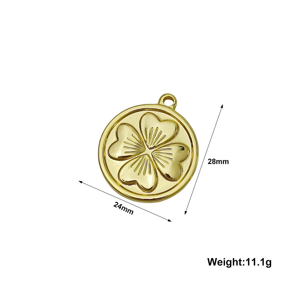 

1Pcs Lucky Four-leaf Clover Pendant Necklace For Women Fashion Stainless Steel Gold Silver Color Choker Jewelry Accessories