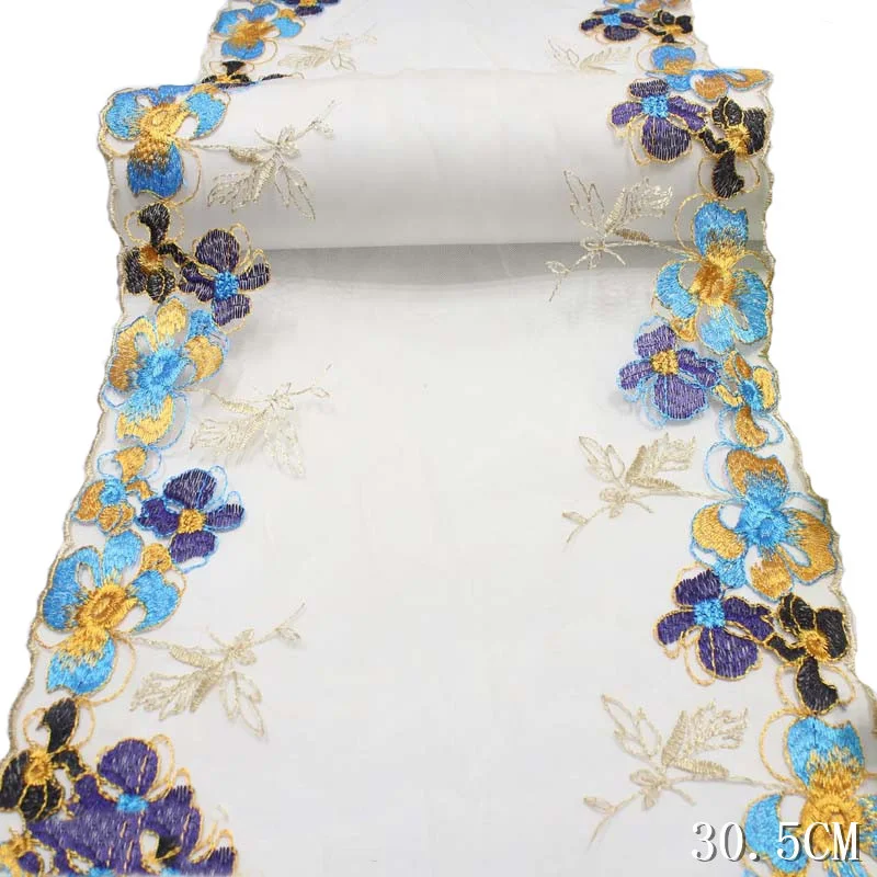 

20Yds Bilateral Embroidered Lace Trim Fabric Dress Sewing Bra Lingerie Garment Sleeve Beautiful Fabric Trimmings