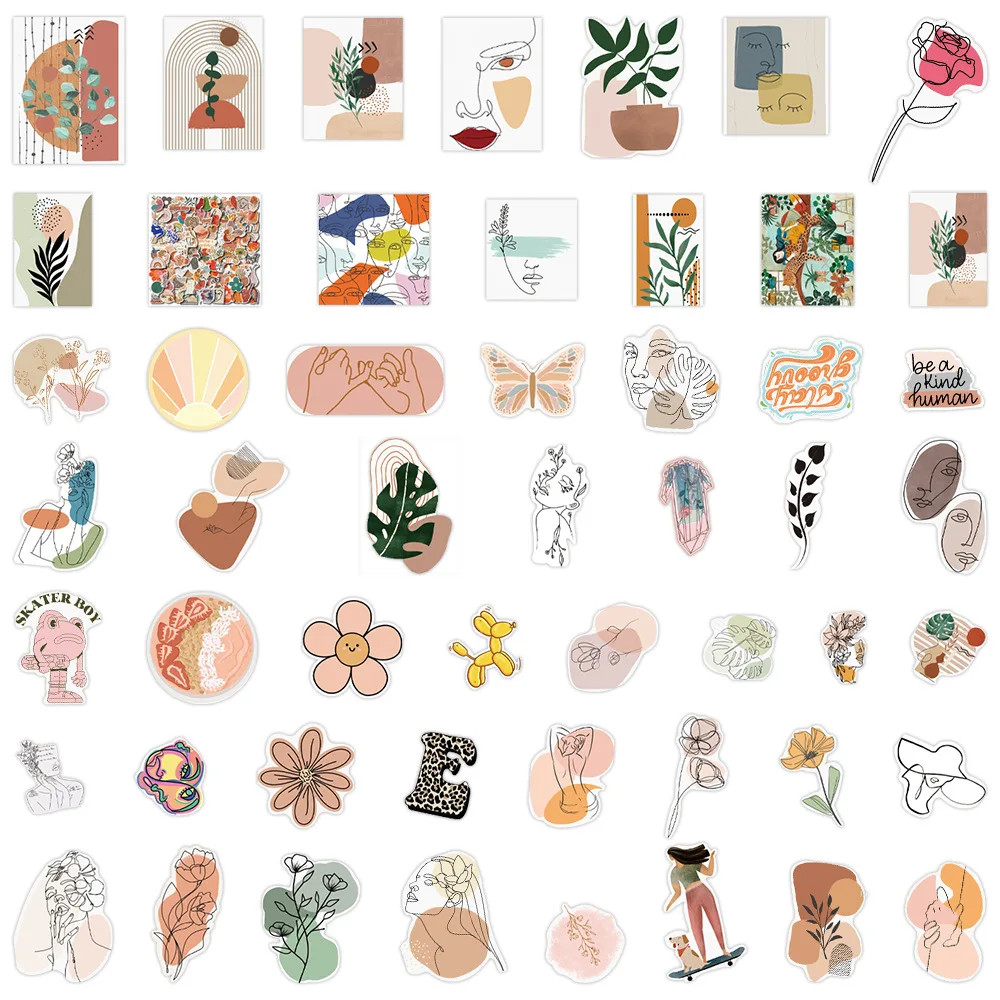 1050100pcs fashion unique bohemia stickers diy toy bicycle scrapbook laptop luggage cup fridge phone flower sticker free global shipping