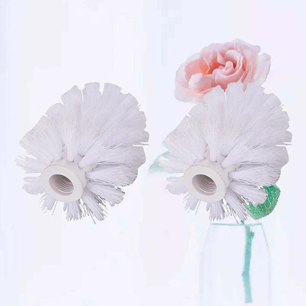 

2pcs Replacement Toilet Brush Head Plastic Bathroom Washroom Cleaning Brush Head