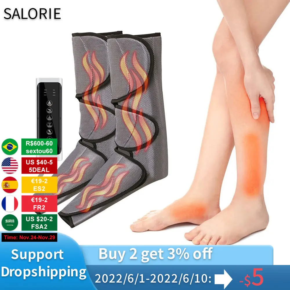 

Air Pressure Leg Massager Heating Foot Promotes Blood Circulation, Body Massager, Muscle Relaxation, Lymphatic Drainage Device