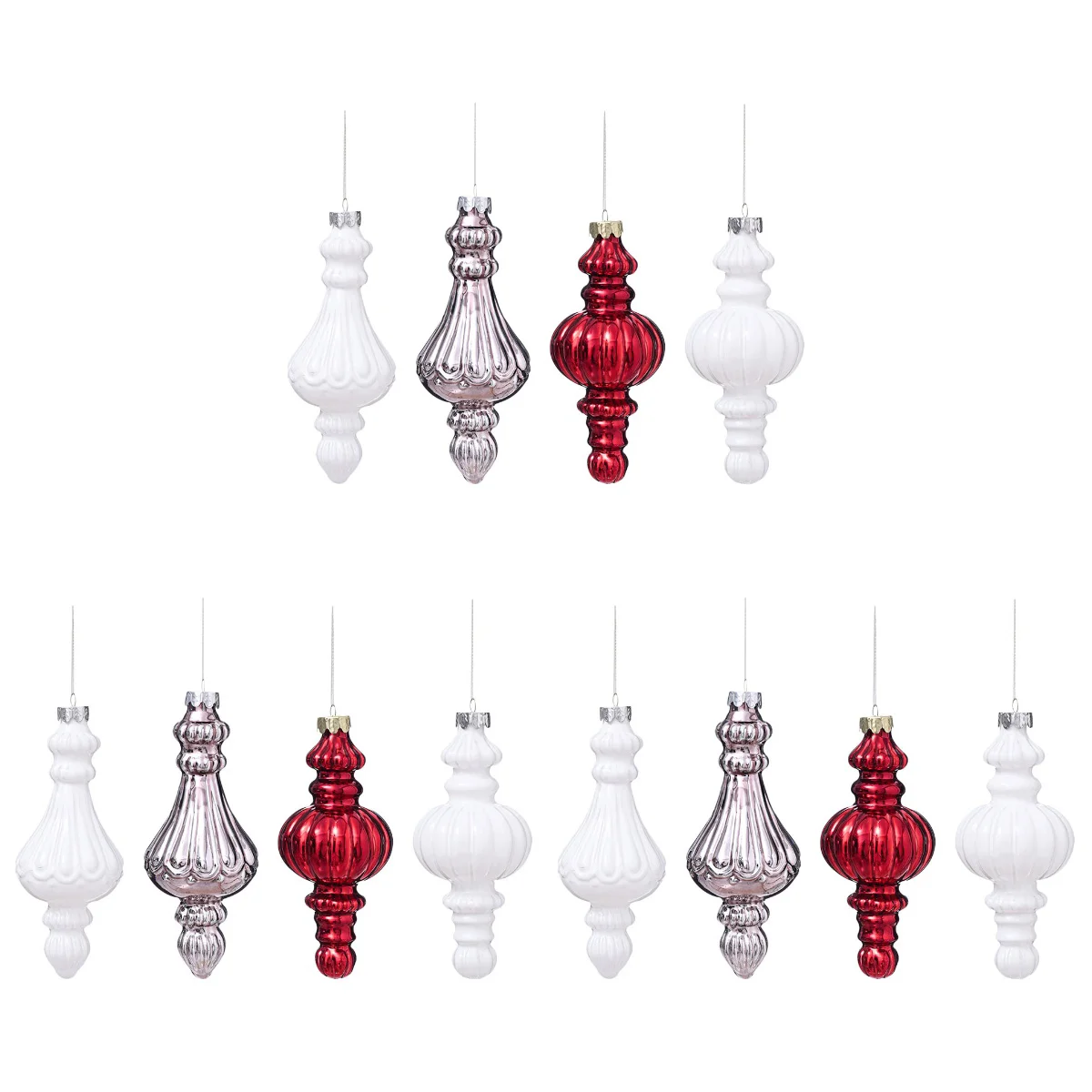 

12 pcs Unique Balls Wedding Anniversary Decorative Baubles Hanging Ornaments