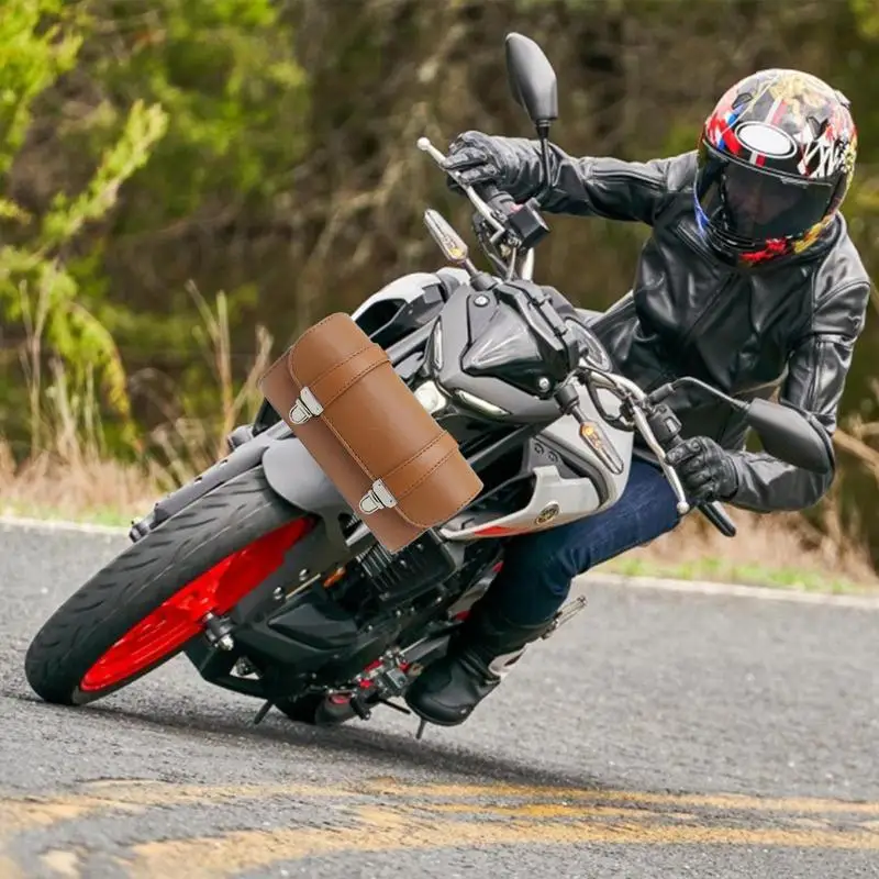 Из искусственной кожи многофункциональная сумка для хранения на руль мотоцикла