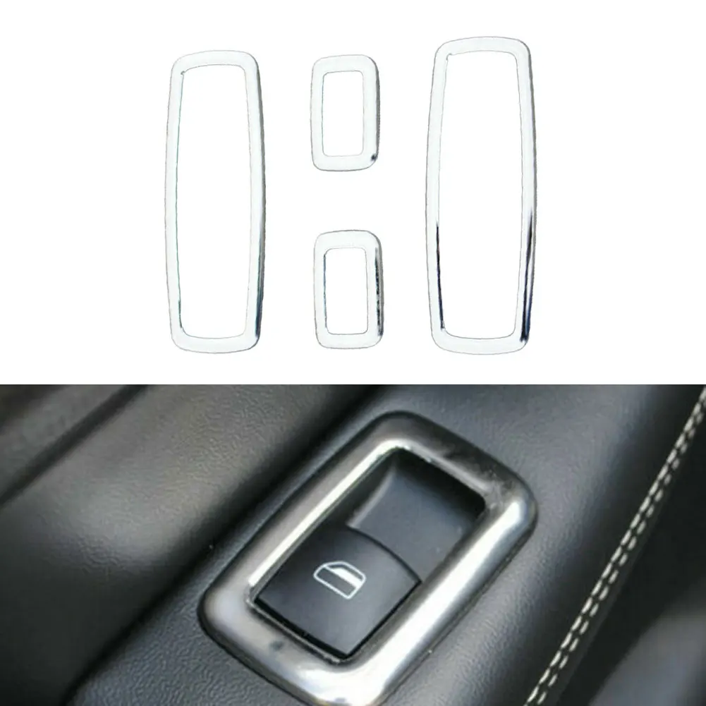 

For Dodge Journey Car Glass Button Decoration Frame 2011-2021 ABS Plastic Brand New Chrome Car Interior Accessories