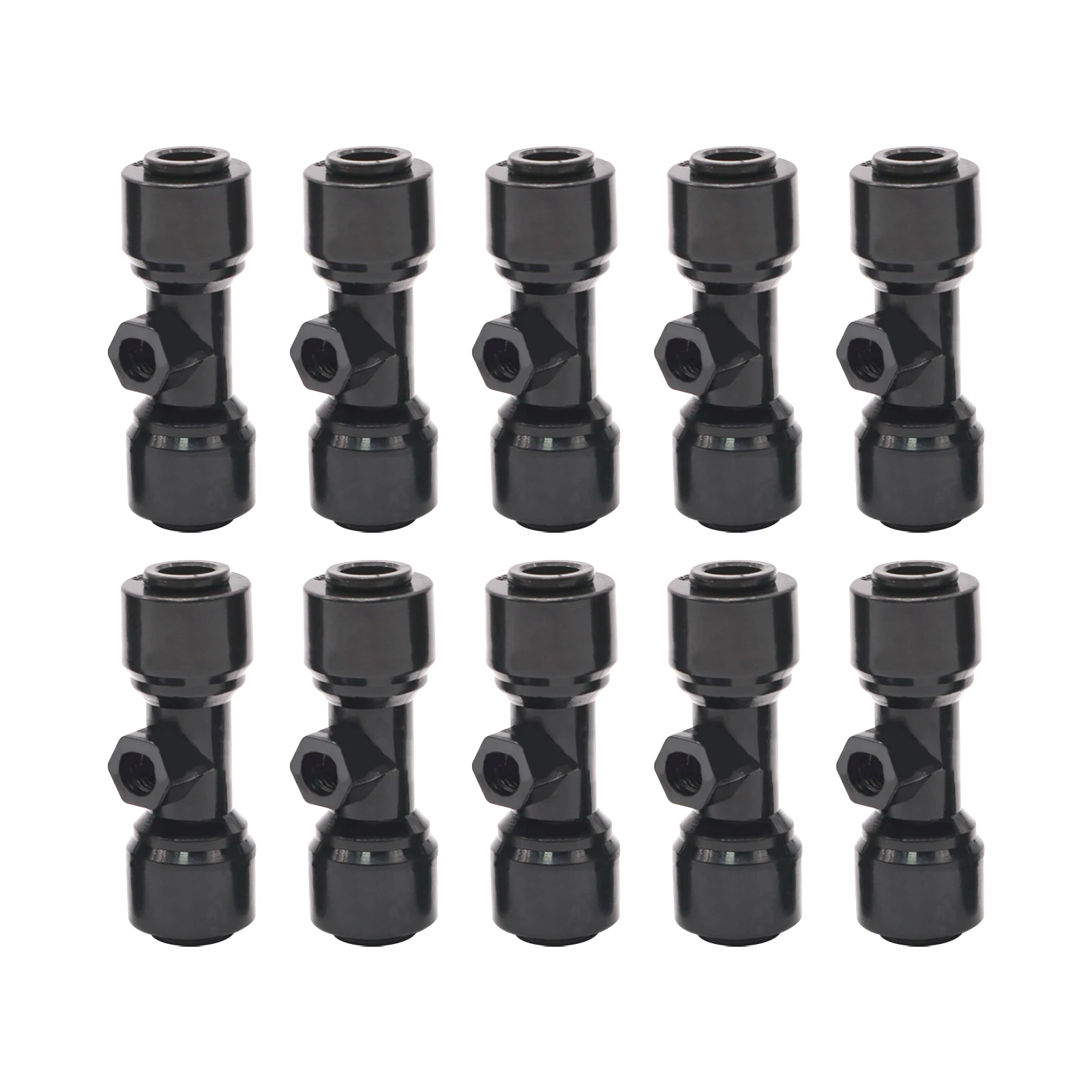 

10pcs Anti-skid Durable Plastic Cooling For Garden Seat Home Lock Tee Atomizing Nozzle Connector Black Outdoor Replacement