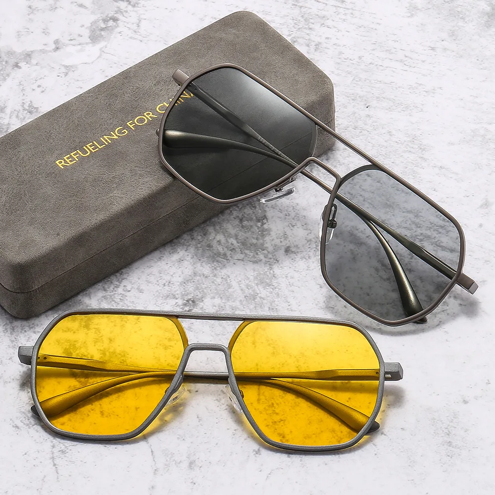 

Солнцезащитные очки Мужские фотохромные в стиле ретро с защитой UV400