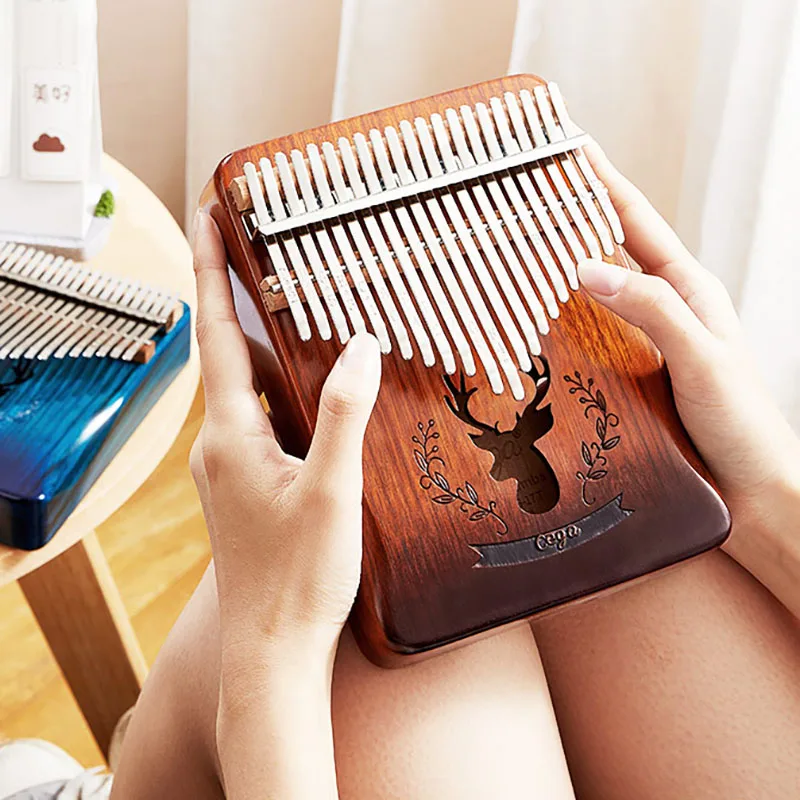 

17 Key Kalimba Instrument Full Solid Wood Thumb Piano 21 Key Kalimba Musical Professional Mbira Acacia for Beginners