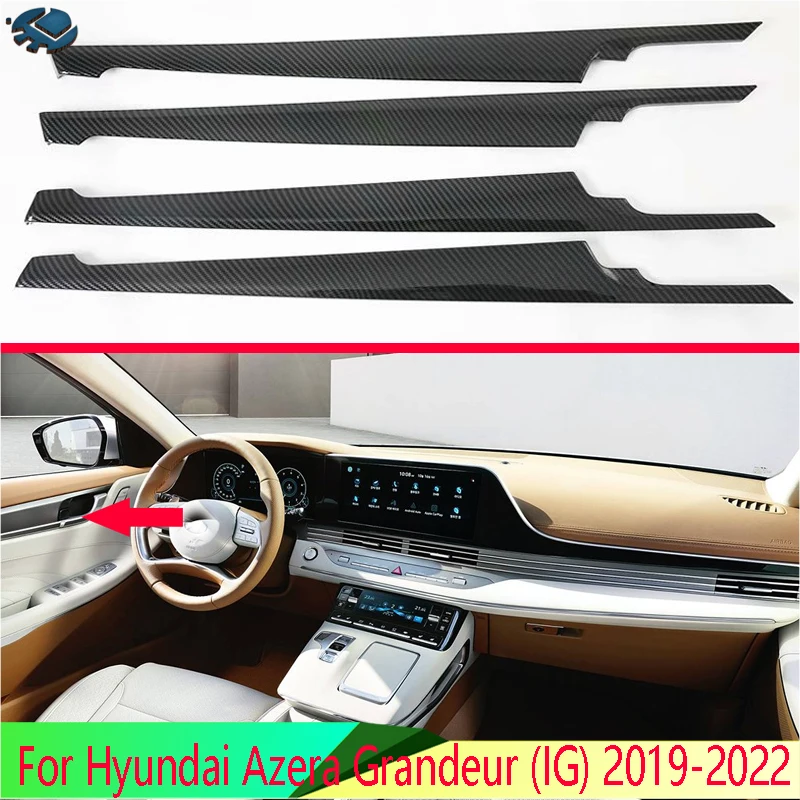 

Для Hyundai Azera great( IG) 2019-2022 стильная Внутренняя дверь из углеродного волокна украшение кузова отделка крышка ободок