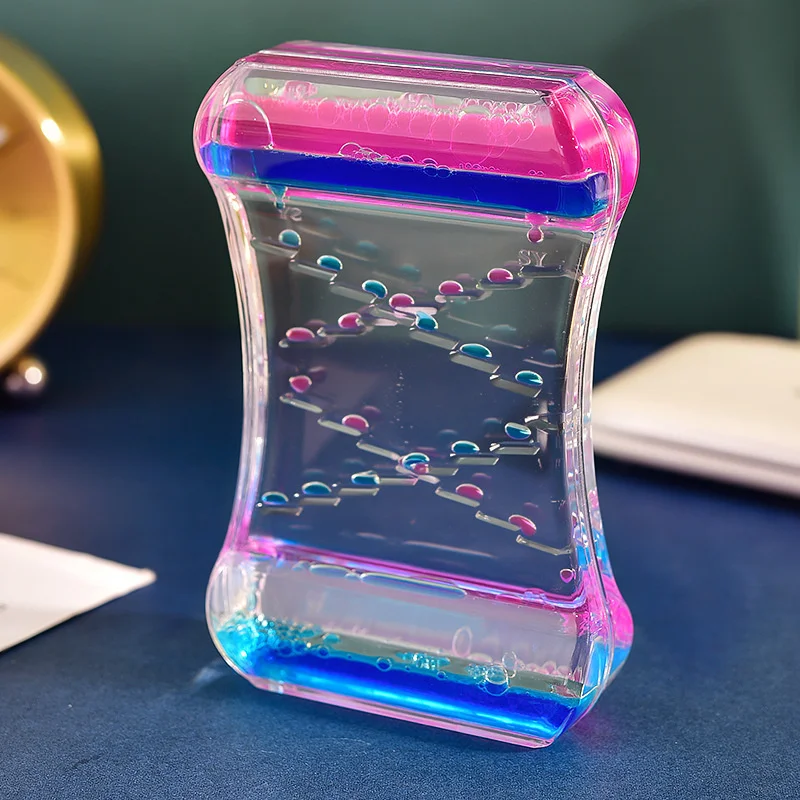 

Creative slide oil drop leak toy plastic funnel gift ornament liquid hourglass dynamic Children decompression Home decoration