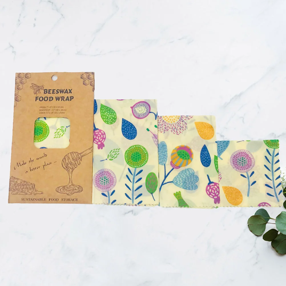3 шт. пищевые обертки из пчелиного воска многоразовая упаковочная ткань салфетки