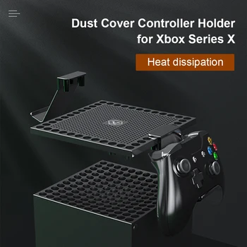 for Xbox Series X Console ABS Dust Cover with Controller Headphone Hanger Holder Stand Mount PC Computer Gaming Accessories 1