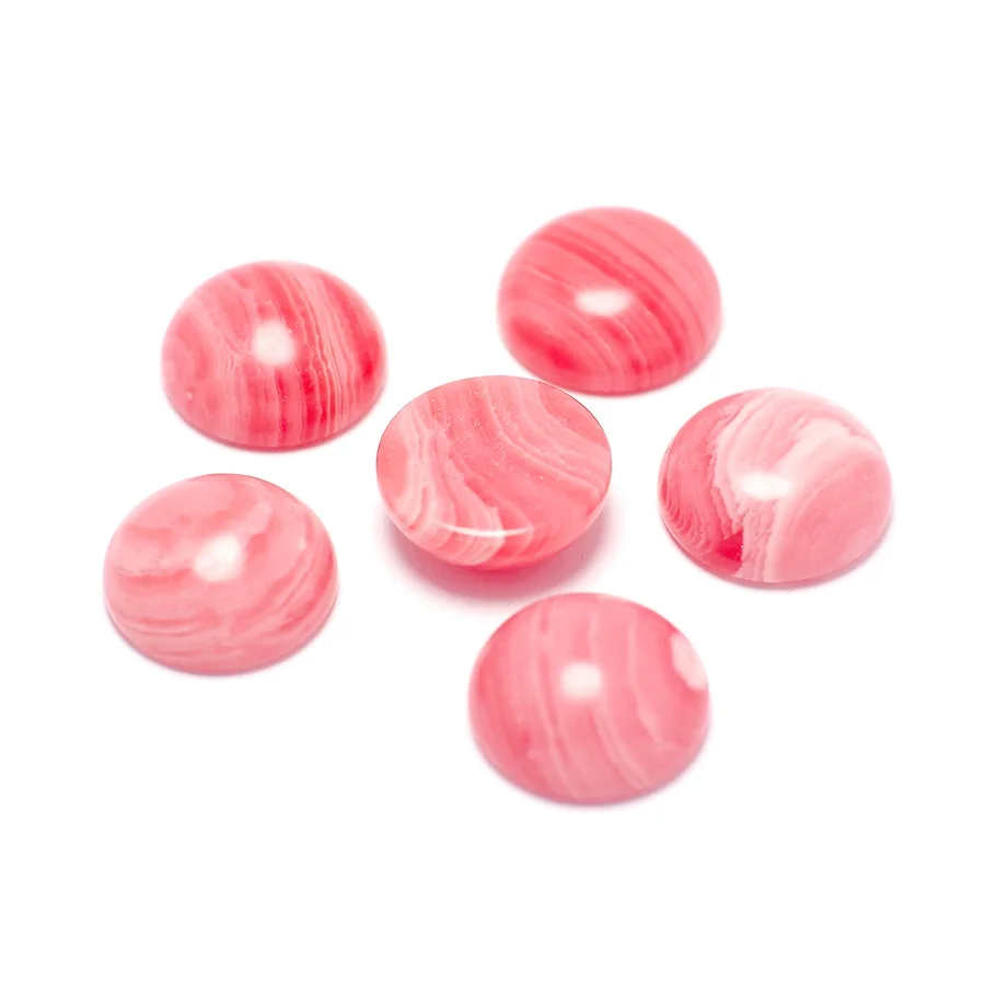 

6 шт., круглые кабошоны из агата, арбуза, красного цвета, натуральный камень, полированный плоский камень, 12 мм, 10 мм, 8 мм