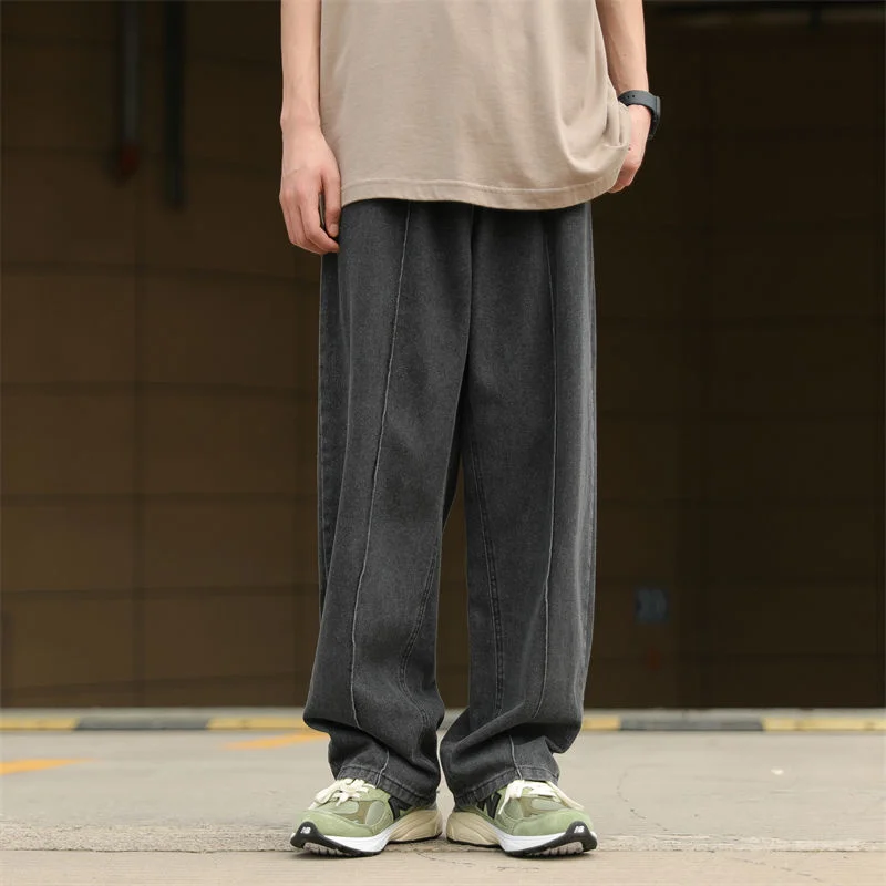 3 Colors Baggy Jeans Men Fashion Casual Wide Leg Jeans Mens Japanese Streetwear Hip Hop Loose Straight Denim Trousers Men M-2XL