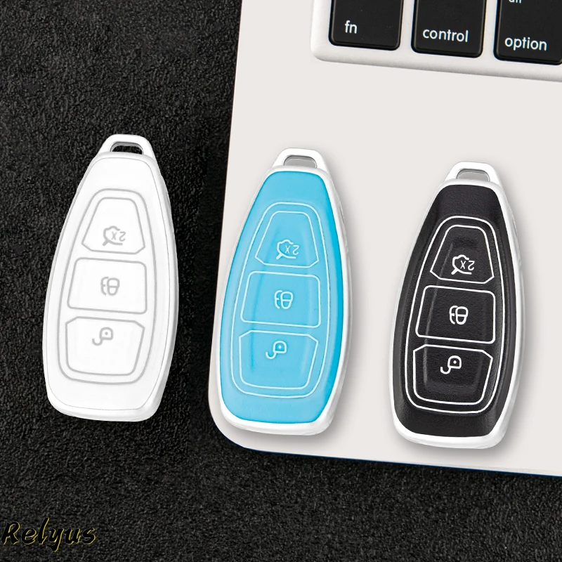 

TPU Car Remote Key Case Protector Cover Holder for Ford Focus 3 4 ST Mondeo MK3 MK4 Fiesta Fusion Kuga 2013-2018 Keyless Shell