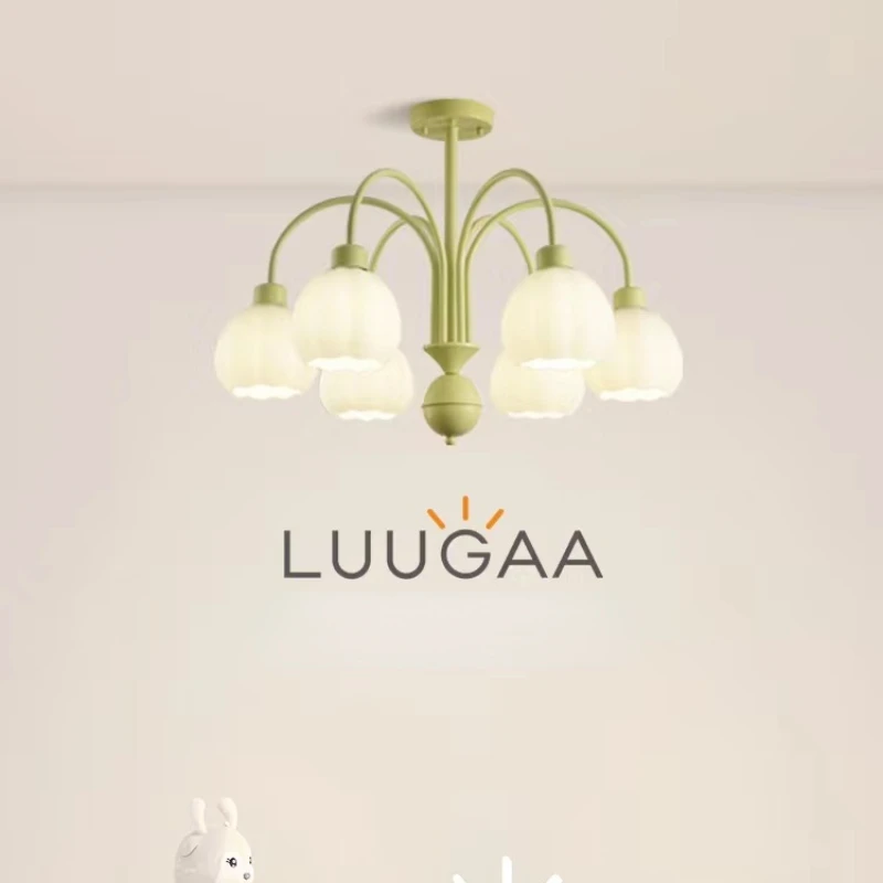 

Romantic Antique Chandelier Lustre Lights Cream Pumpkin Living Room Hanging Lights Japanese Garden Restaurant Bedroom Furniture