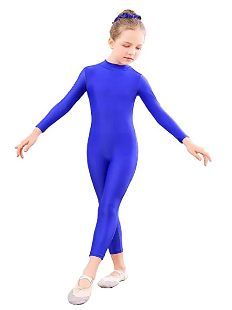 

Speerise Girls Kids Spandex Long Sleeve Full Body Unitard Costume for Child Gymnastics Bodysuit Jumpsuits Toddler/Teens Leotard