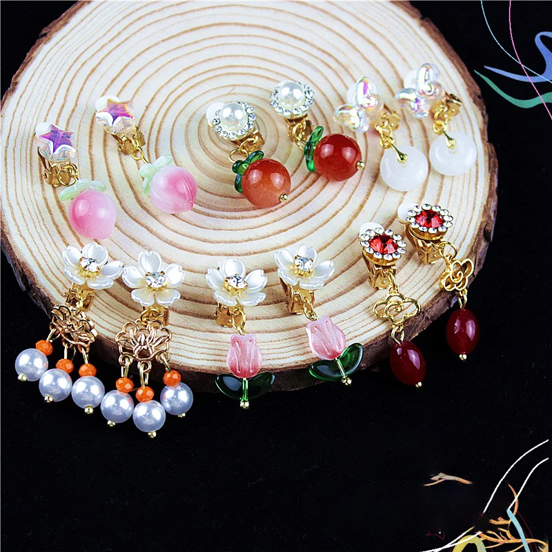 Ювелирные серьги принцессы без отверстий для маленьких девочек детские