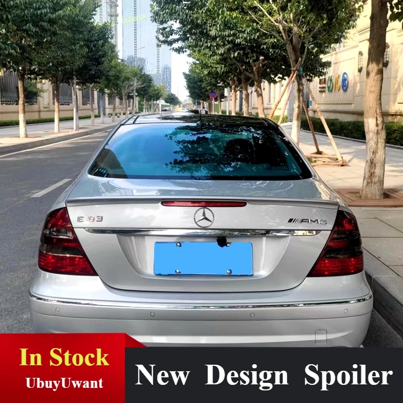 

For Benz W211 E-class Spoiler 2003-2009 ABS Plastic Unpainted Color Rear Spoiler Wing Trunk Lid Cover Car Styling