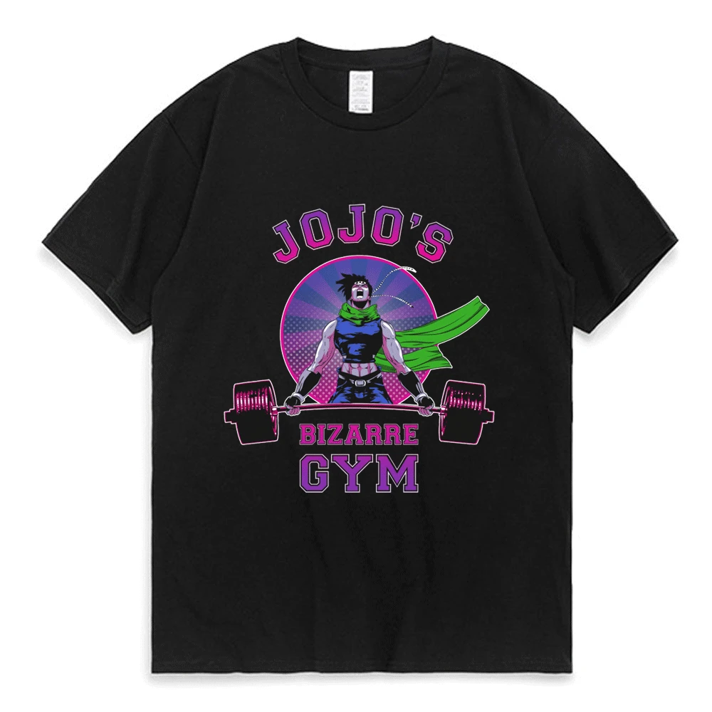 

Jojo Bizarre Adventure Kujo Jotaro Giorno Giovanna Men Summer T-Shirts Harajuku Street Ulzzang Hip Hop Tees Tops Black T Shirt