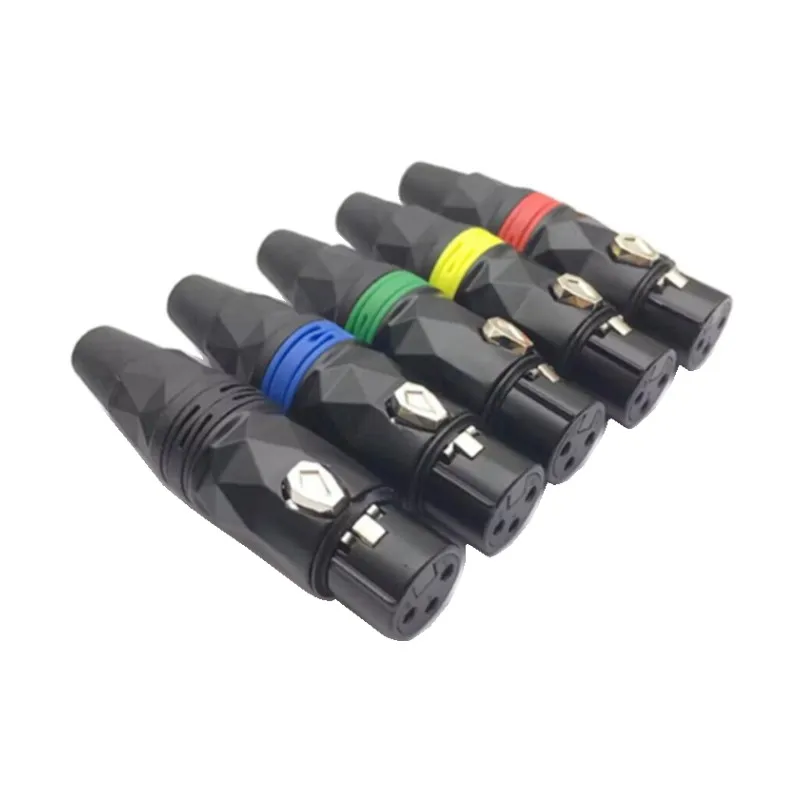 Соединитель XLR в виде карточки дракона с черным драгоценным камнем Женский