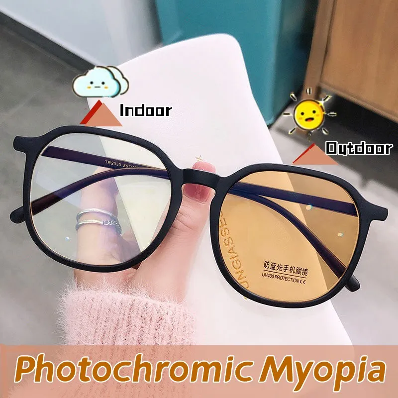 

Очки для близорукости унисекс, фотохромные Роскошные с квадратной оправой, с антибликовым покрытием, для мужчин и женщин