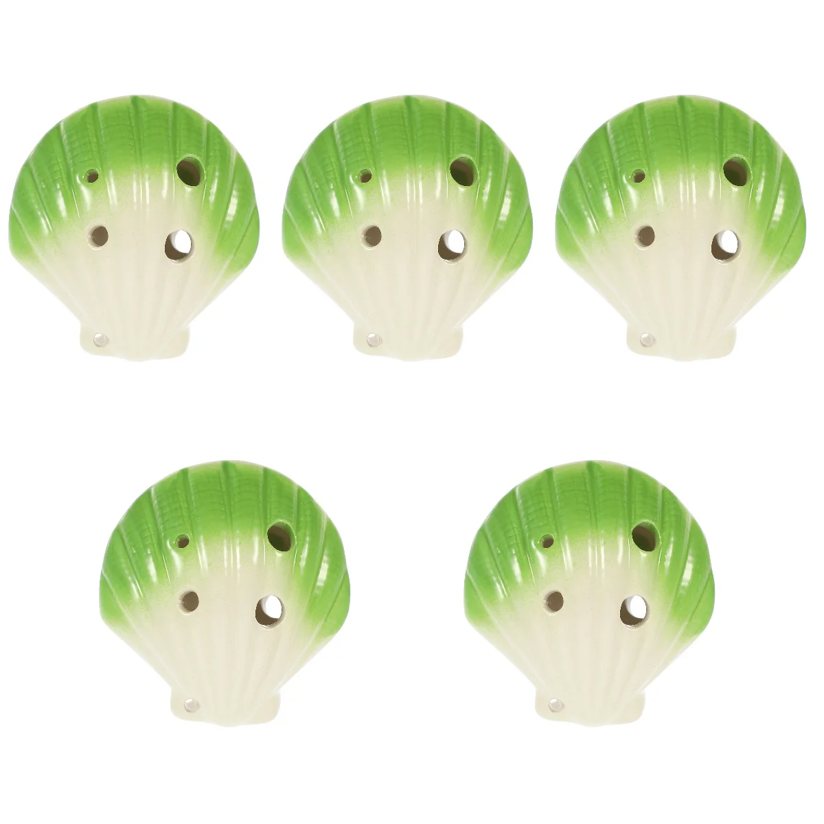 

5pcs Ceramic 6 Holes Ocarina Cartoon Shell Ocarina Practice Ocarina Musical Instrument