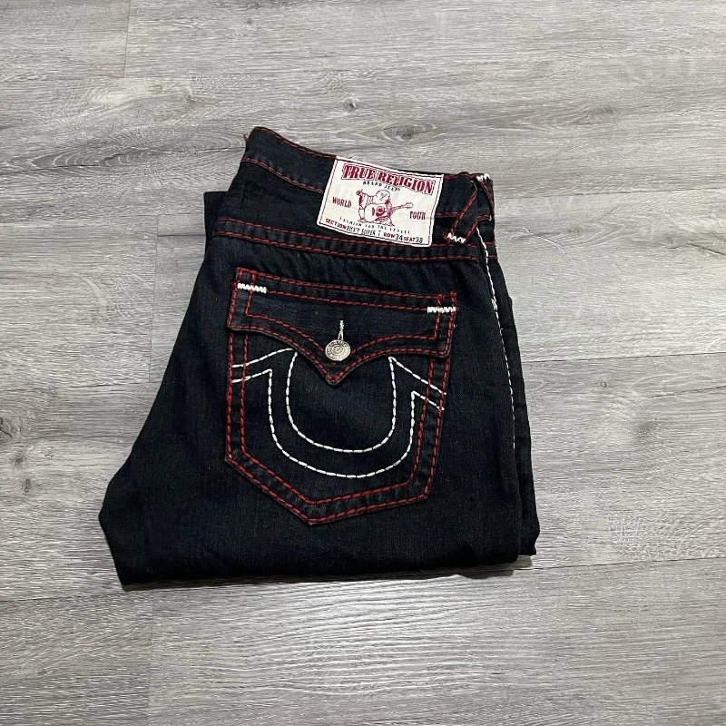 Джинсы мужские мешковатые однотонные с завышенной талией Модные Винтажные брюки