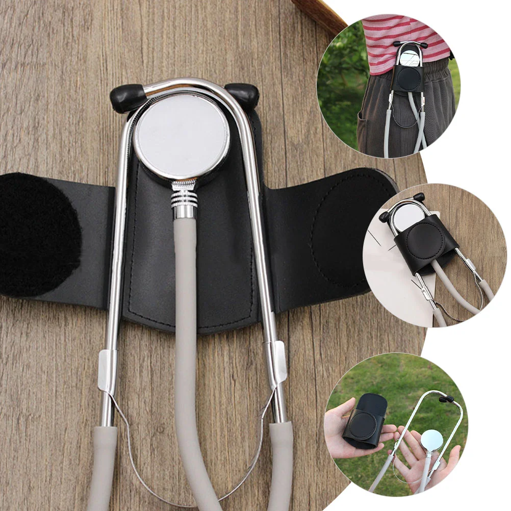 

Stethoscope Storage Bag Pu Holder Doctor Case Hip Clip Nurse Doctors Holster Organizer