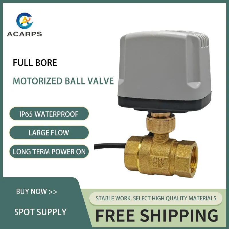 

Водонепроницаемый светильник Acarps с полным отверстием, латунный моторизованный шаровой клапан IP65, 1/2 дюйма, 3/4 дюйма, 1 дюйм, с внутренней резьбой, AC/DC, 12 В, 24 В, 110 В, 220 В