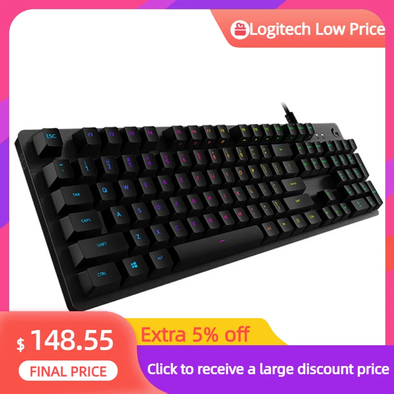 

Logitech G512 RGB full size mechanical gaming keyboard RGB mechanical keyboard Logitech G L axis eating chicken keyboard Jedi su