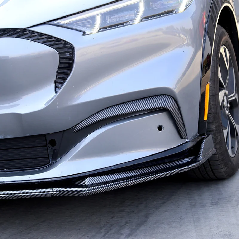 Бампер для Ford Mustang Mach e под спойлер передняя лопата углеродное волокно узор