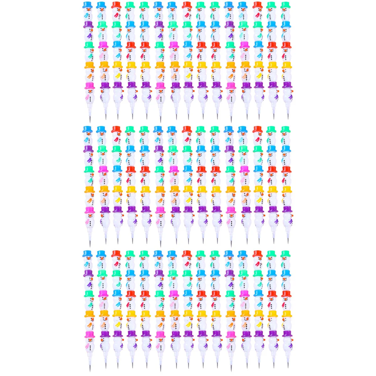 

Christmas Pencilsschool Party Favorssnowman Favor Holiday Stackable Noveltyset Souvenir Cartoon Gifts Toy Gift Supplies Kid