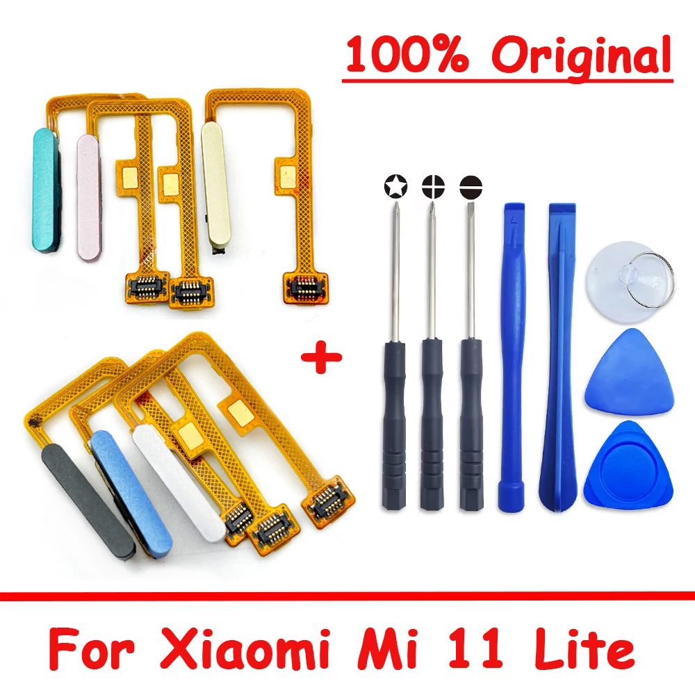Testato Per Xiaomi Mi 11 Lite 5G Sensore Frigerprint Pulsante Home Fingerprint Touch Id Sensor Key Menu Button Cavo Flessibile Con Strumenti