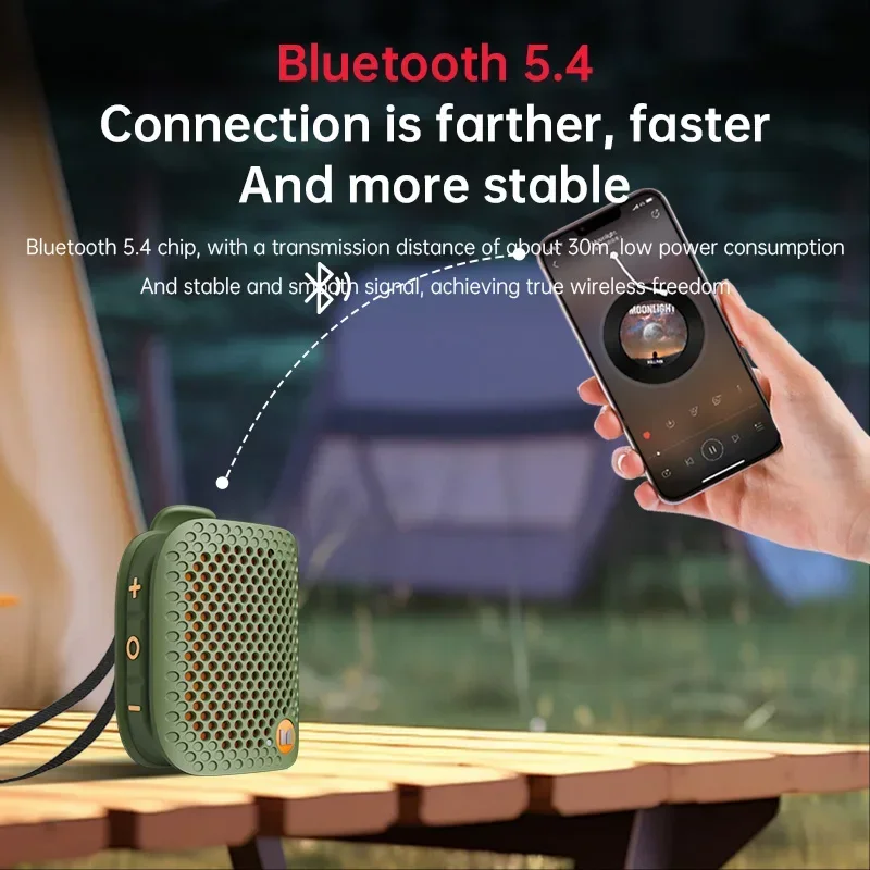 Фото Портативная Bluetooth-колонка Monster/M3 Magic Sound с мощным басом, миниатюрная стальная колонка для улицы с микрофоном №4