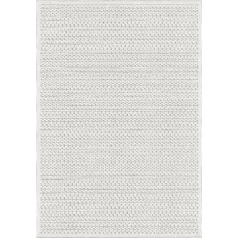 

Quail Hallow Indoor/ Outdoor, Geometric, Area Rug, Natural, 5'2" x 7'6"